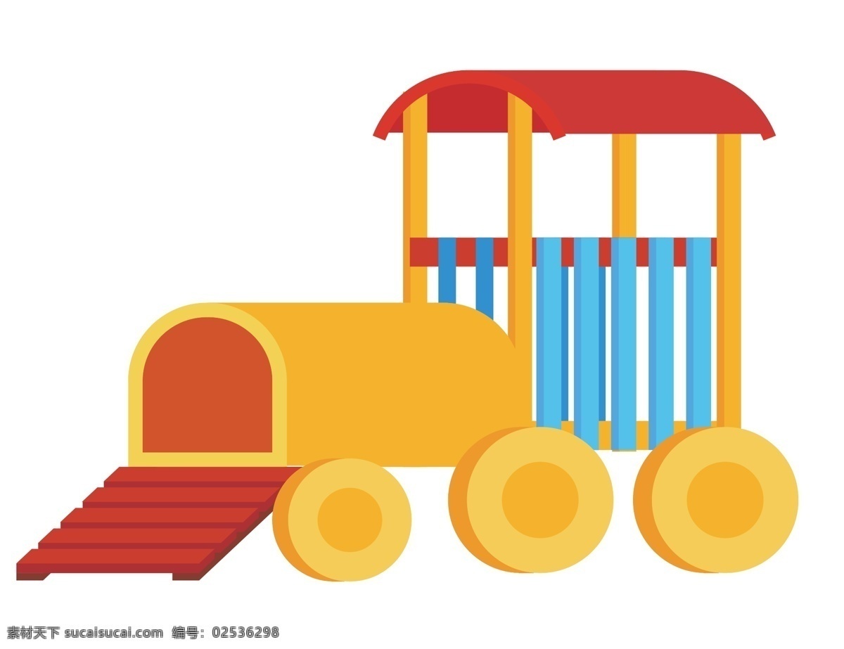 儿童节 玩具 火车 插画 黄色的火车 卡通插画 儿童节插画 儿童节玩具 儿童节物品 儿童的器材 玩具的火车