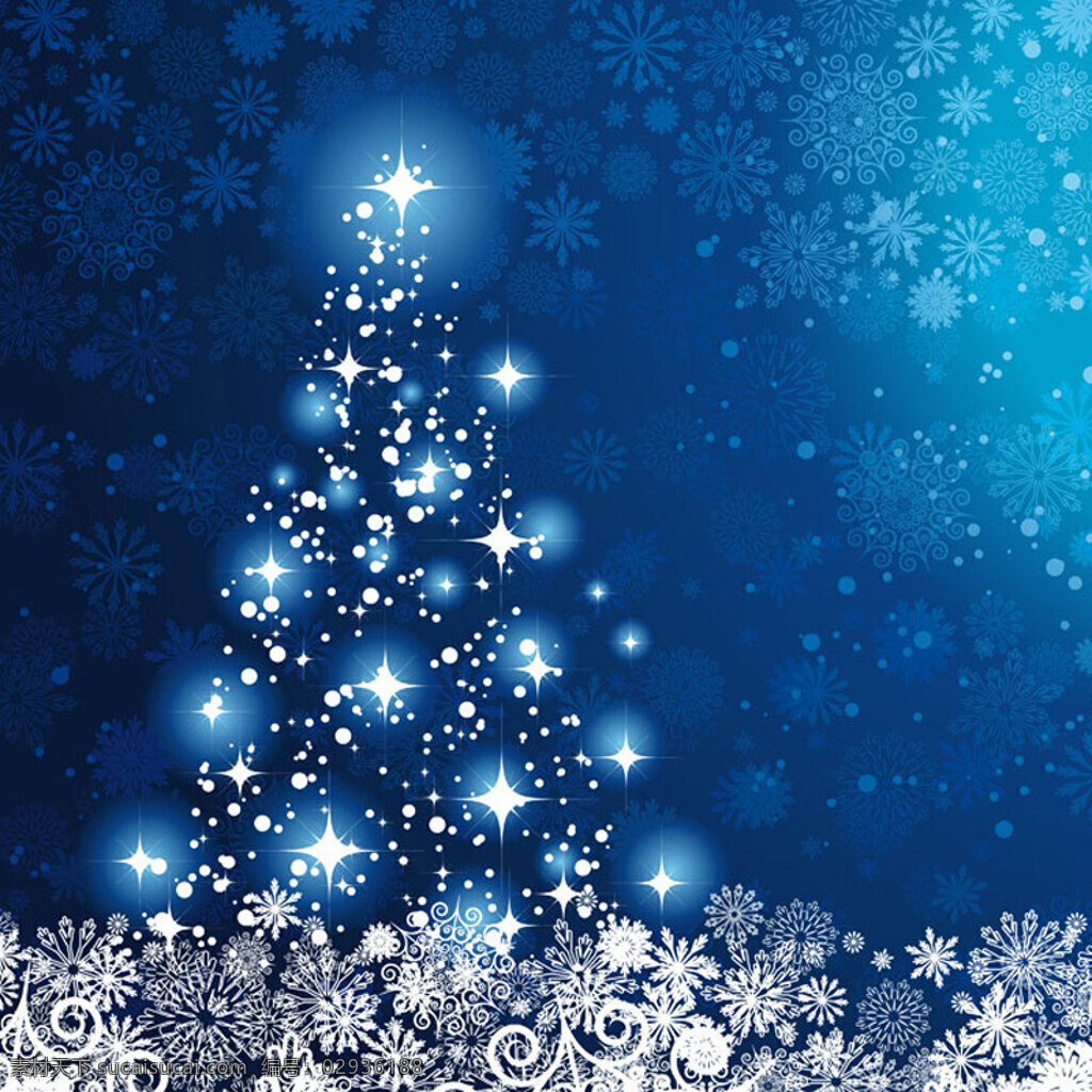 唯美圣诞树 圣诞 圣诞节 雪人 圣诞树 蓝色