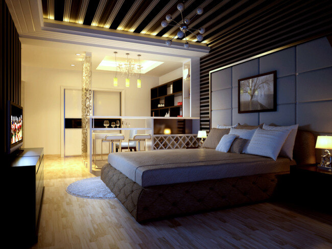 3d 房子 装修设计 卧室 卧室装修设计 家具 max 黑色