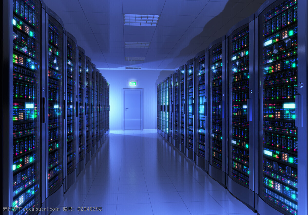 电脑 数据中心 服务器 电脑科技 机房 通讯网络 现代科技