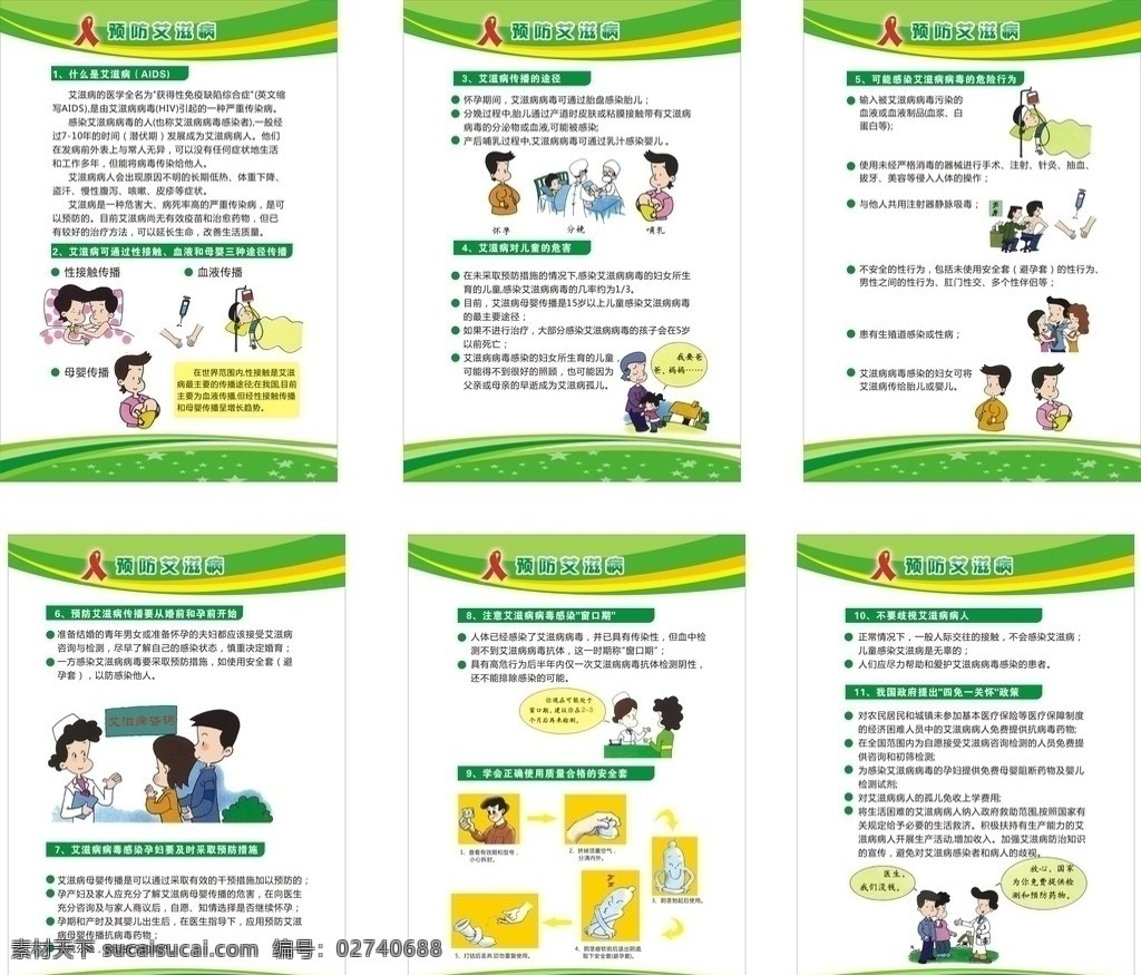 艾滋病预防 预防艾滋病 艾滋病 预防 感染途径 控制政策 专栏 保健 生活百科 医疗保健 矢量 展板 卡通人物 卡通医生