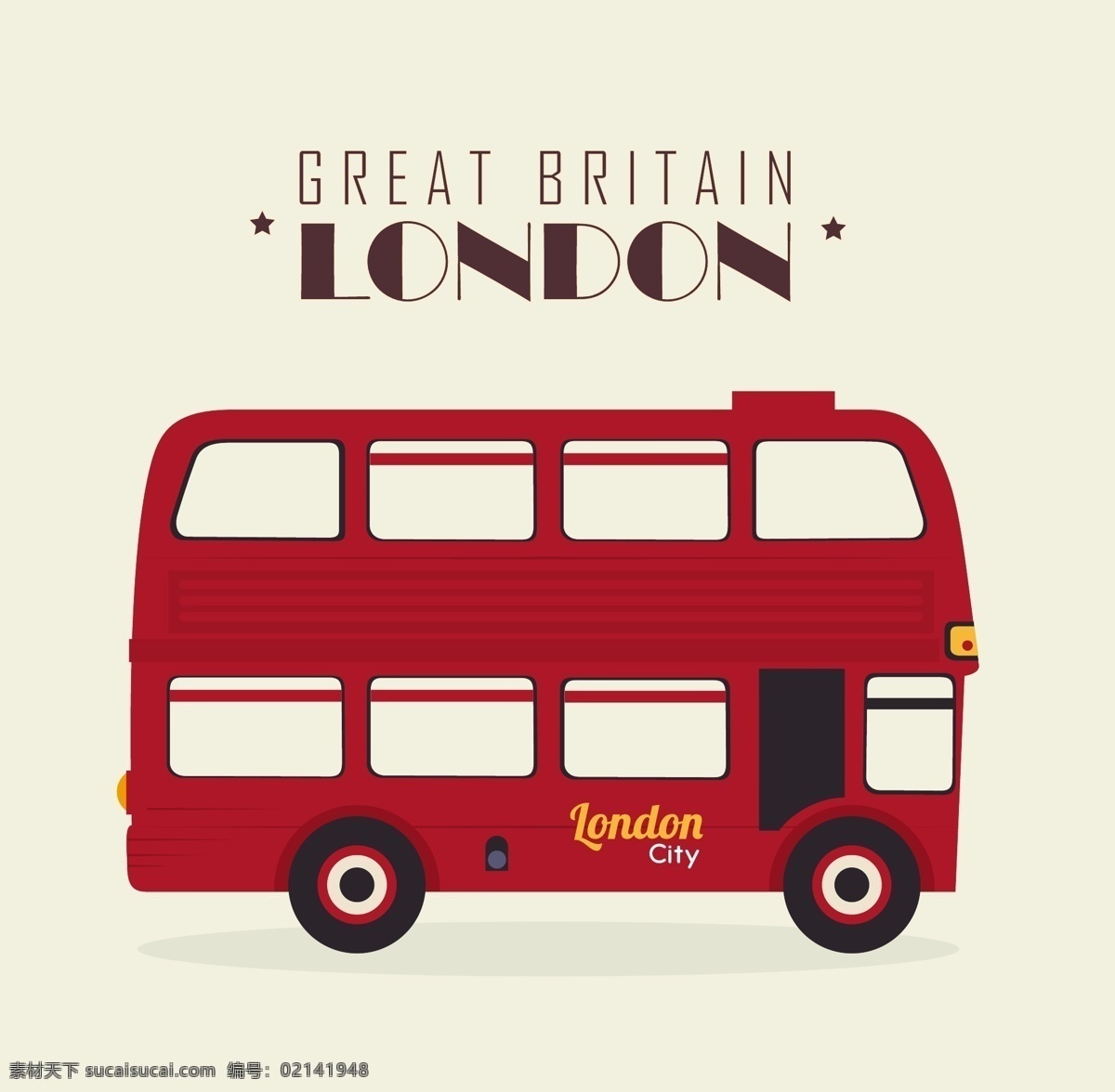 卡通 红色 伦敦 双层 巴士 现代交通工具 双层巴士 红色巴士 观光巴士 london city 伦敦旅游 白色