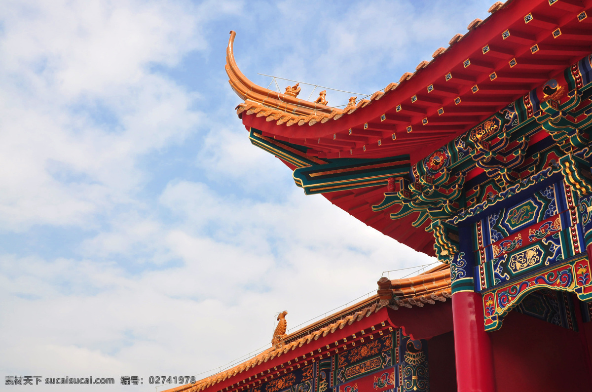 屋顶翼角 古建筑 屋顶 天空 琉璃瓦 道教 文化色彩 阁皂山 建筑摄影 建筑园林