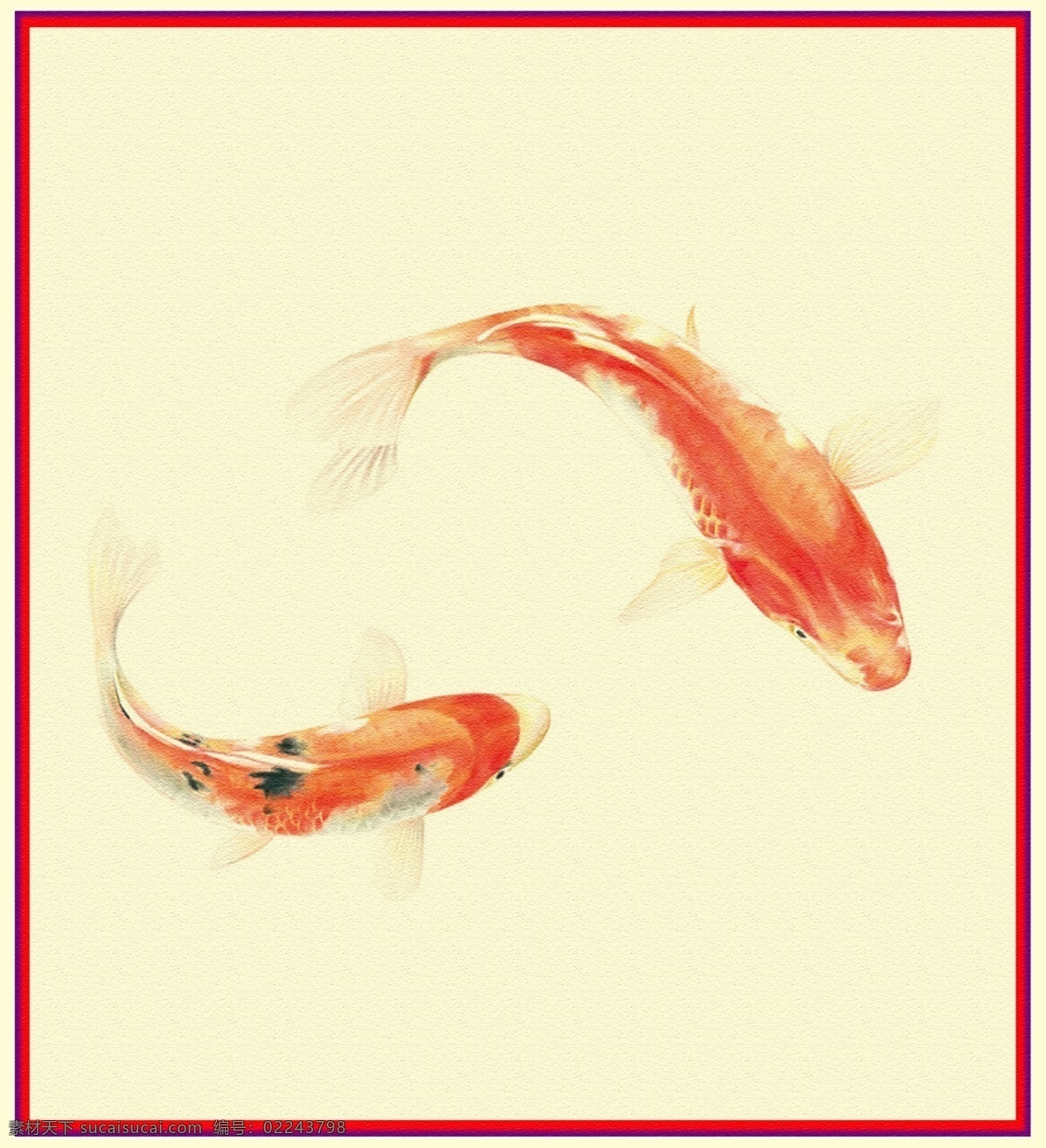鱼图片 水彩画 手绘水彩 手绘花朵 手绘叶子 小清新 手绘彩铅 艺术画 文化艺术 绘画书法