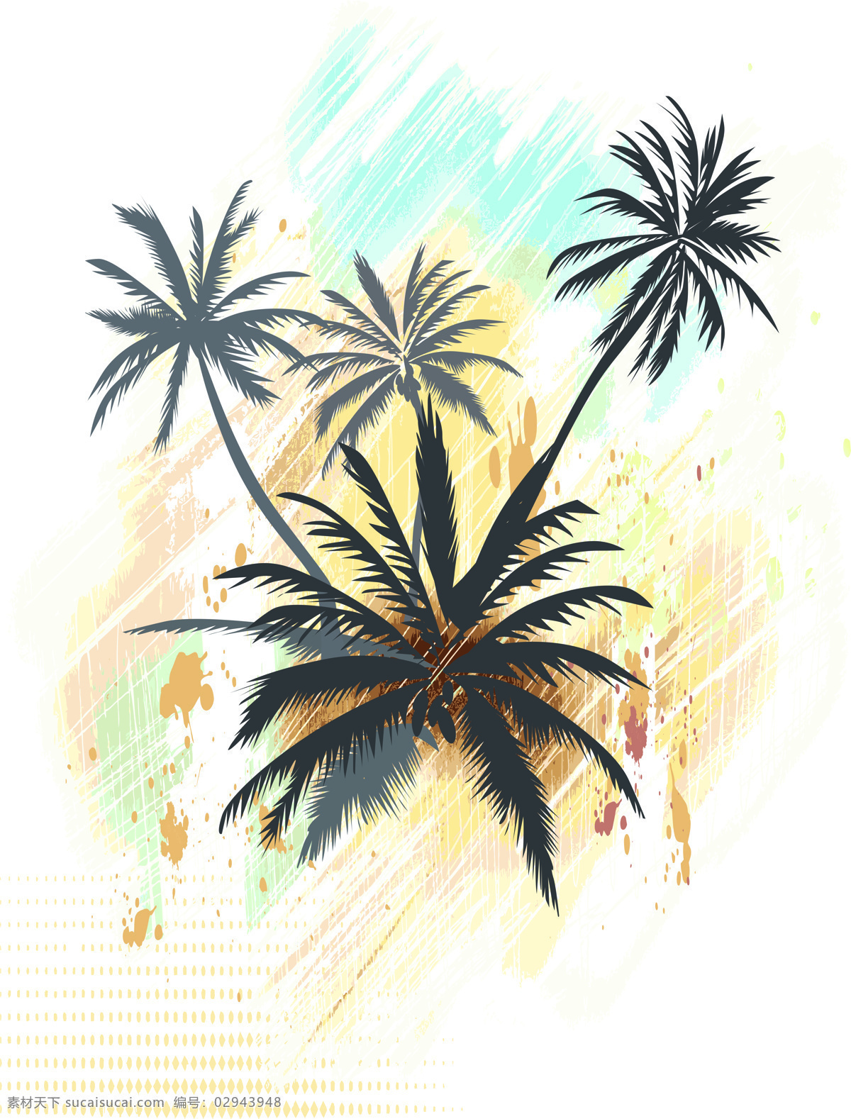 海南 树木 抽象 底纹边框 椰子树 移门 移门图案 南树木 海南风光 装饰素材
