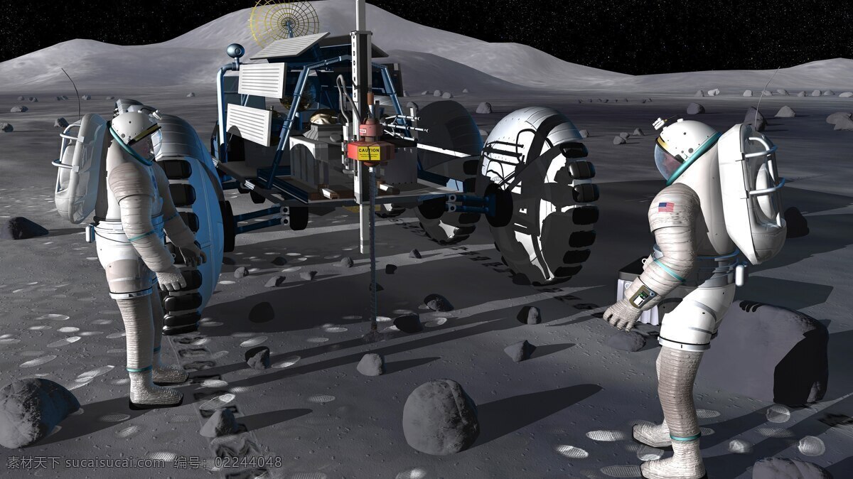 科学研究 美国 太空 现代科技 岩石 宇航员 宇宙 载人 航天 模拟 登月 载人航天 荒无人烟 月球 月行车 车辙 模拟登月 psd源文件