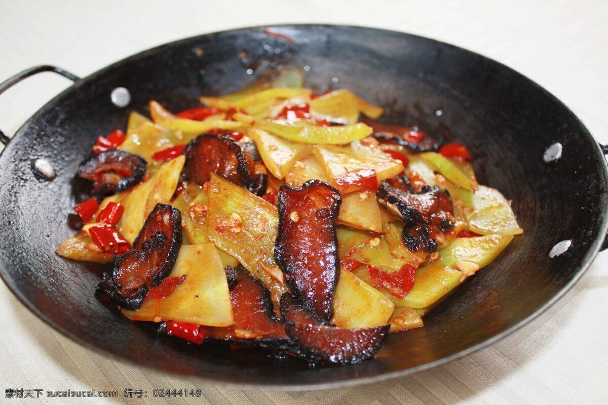 干锅莴笋腊肉 特色湘菜 菜品高清图片 传统美食 餐饮美食