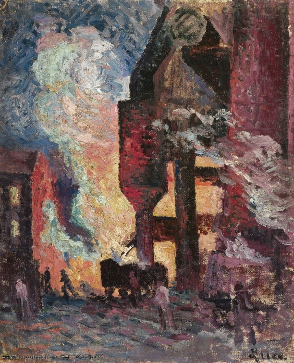 大师 画家 风景画 静物 油画 建筑 装饰画 furnaces high luce maximilien 人物 高清 西方 国外 现代 家居装饰素材