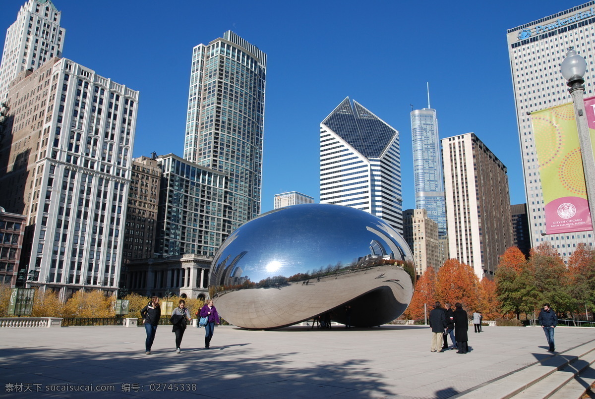 芝加哥 千禧 公园 美国 建筑 街景 高层 大厦 大楼 云门 银色大蚕豆 美利坚东岸 国外旅游 旅游摄影