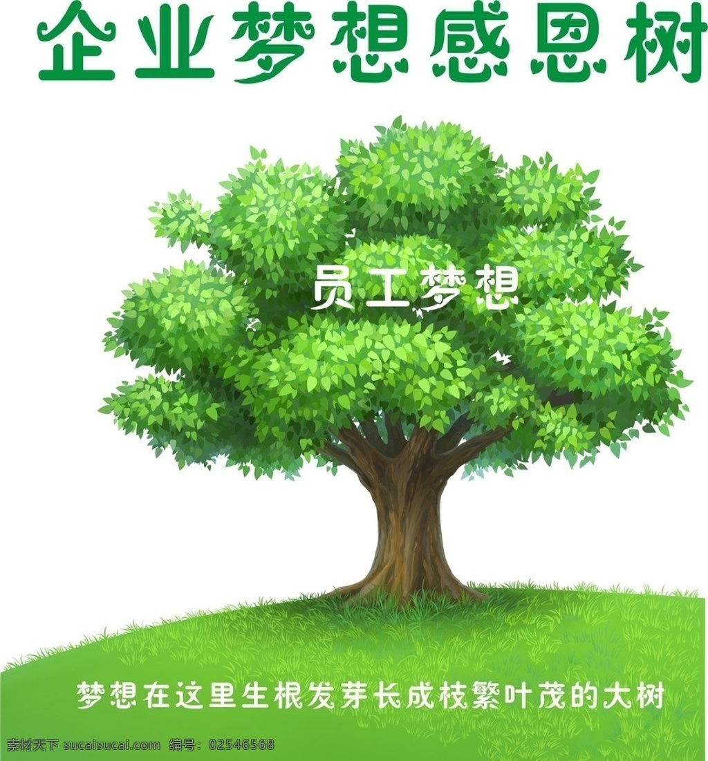 企业梦想树 感恩树 企业文化树木 企业 文化 树木 梦想 矢量 绿色 树枝 树叶 草地 树木树叶 生物世界