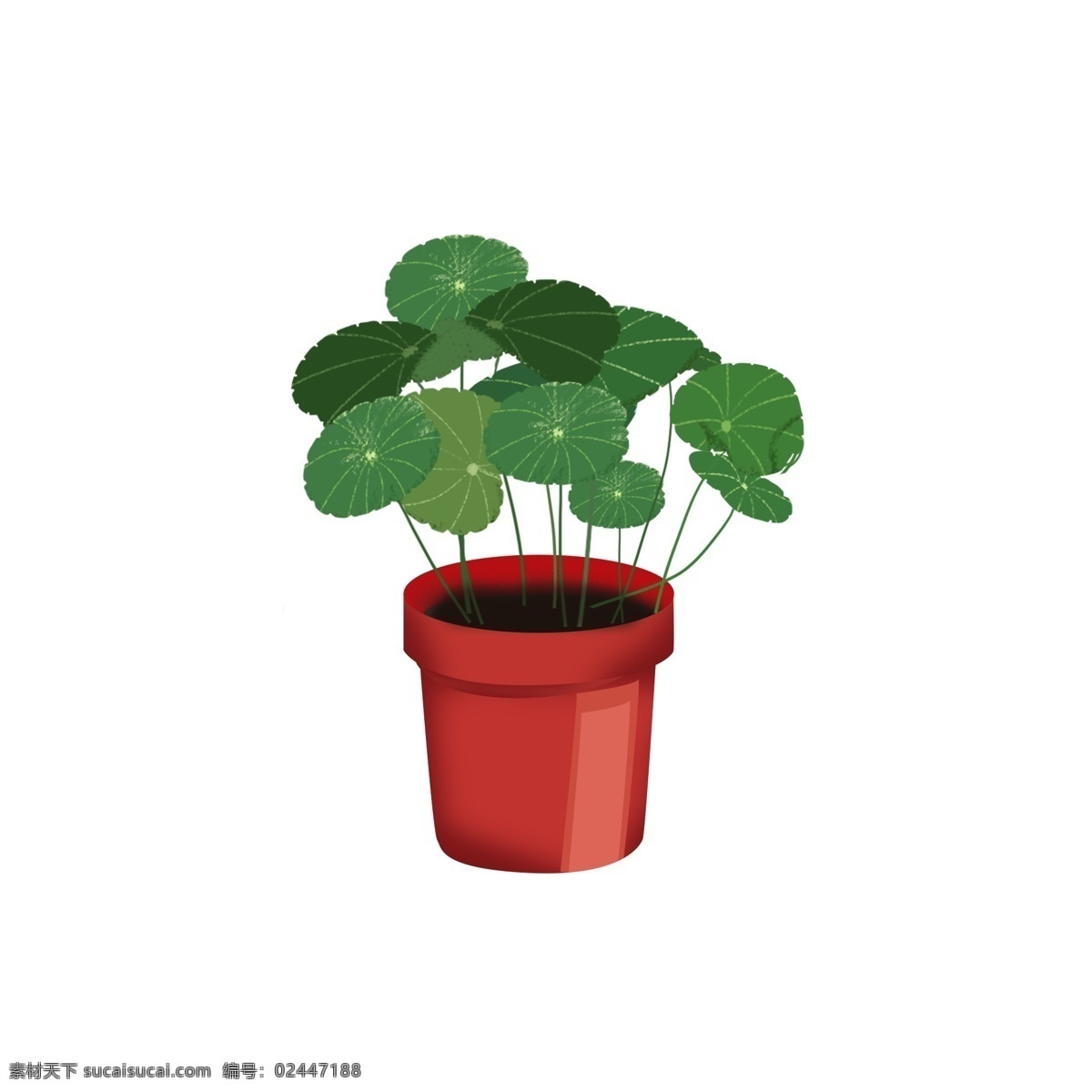 小清 新手 绘 风 植物 元素 小清新 叶子 盆栽 配图 手绘