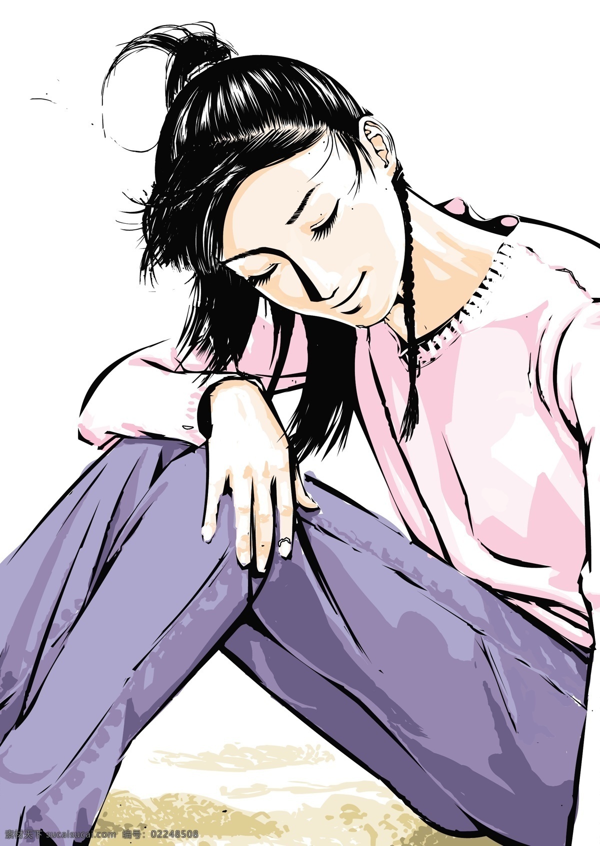 美女 插画 妇女女性 美女插画 女孩 矢量人物 矢量图库 粗犷的美女 插画集
