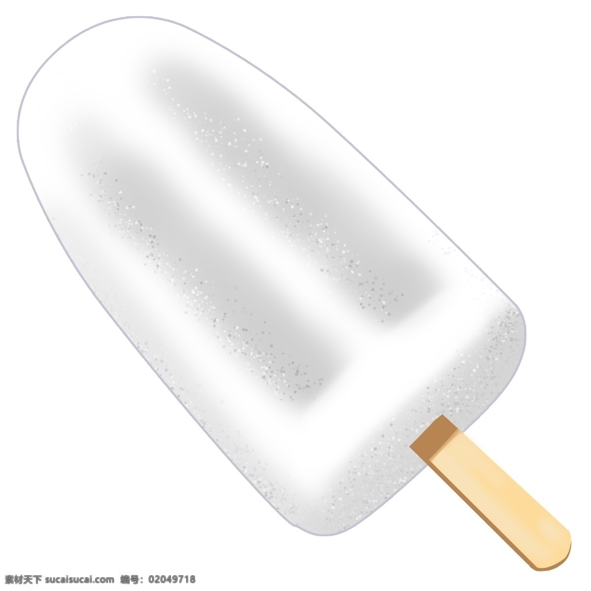 白色夏季冰棒 冰棍 雪糕 甜食