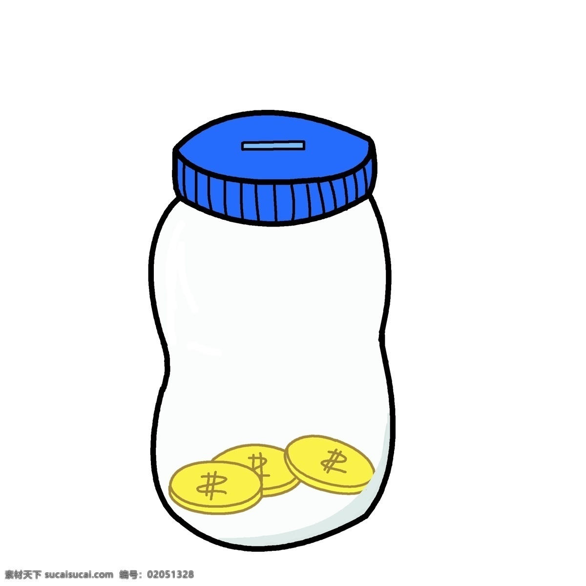 玻璃 瓶子 存钱罐 插画 玻璃瓶子 存钱罐插画 璃瓶子存钱罐 金融 金币 钱币 玻璃容器插图 蓝色