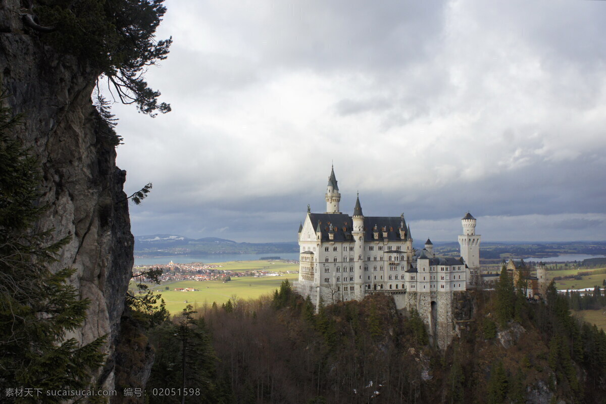 欧洲 古城堡 高清 德国 巴伐利亚 新天鹅堡 城堡 古堡