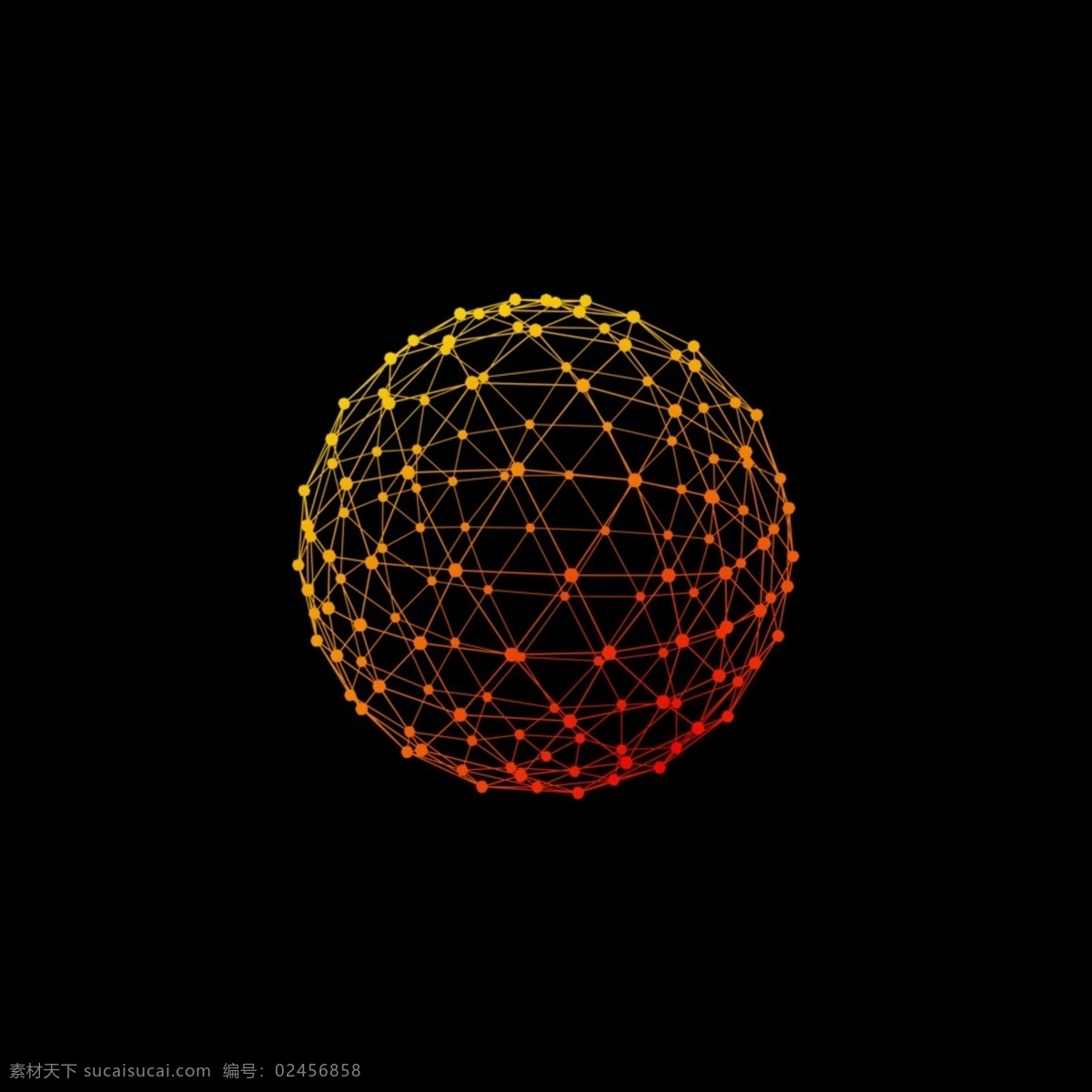 科技球元素 科技球 圆球 点状球体 碳原子 离子 分子 镂空球体