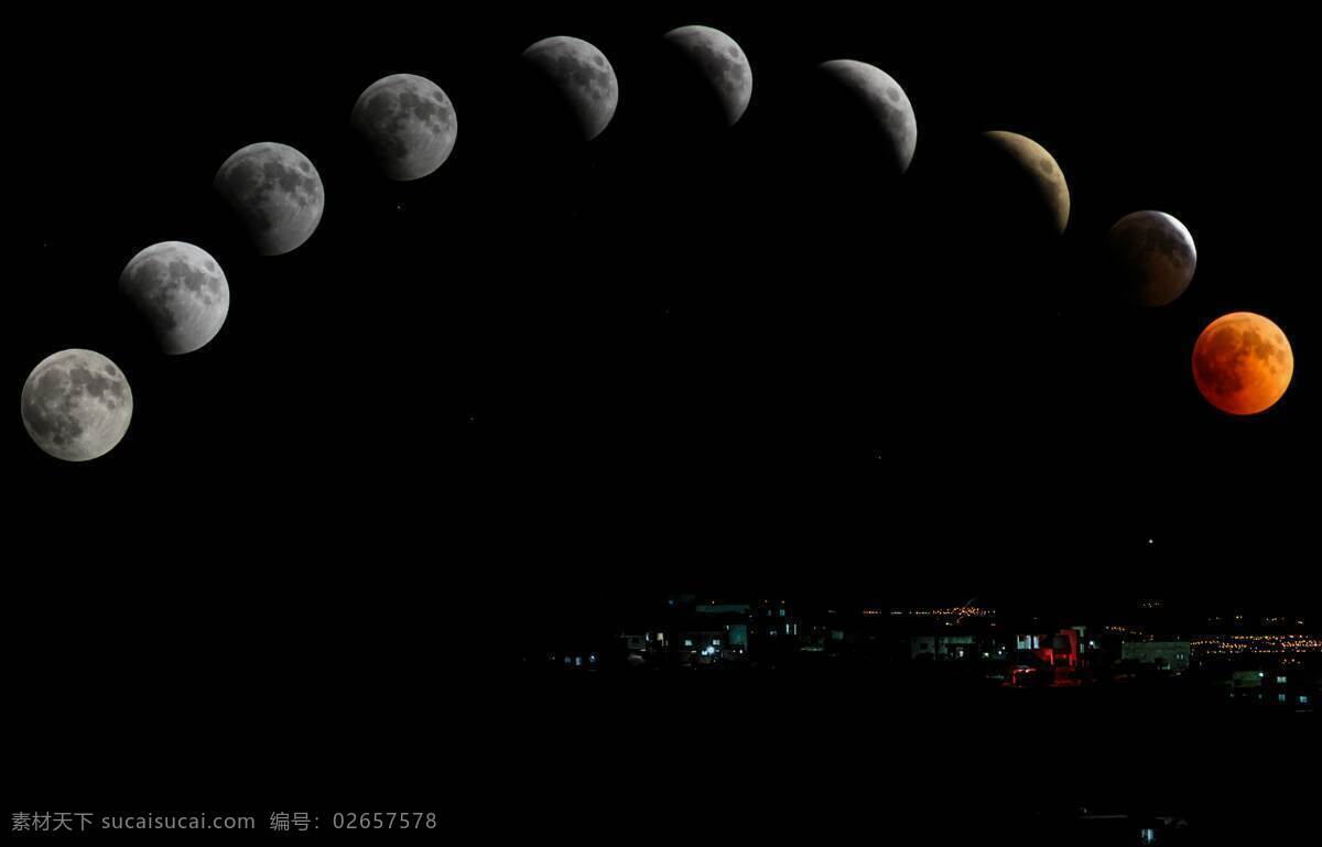简约 月球 月相 月亮 黑白 自然景观 自然风景