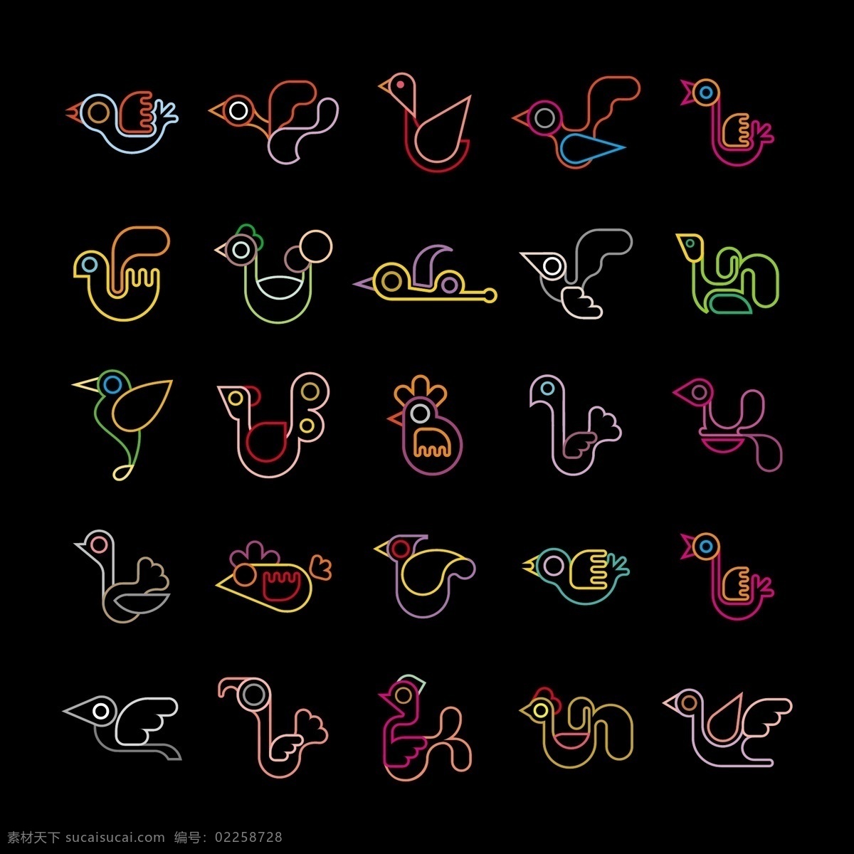 公鸡 卡通鸡 卡通动物 生物世界 矢量 家禽家畜