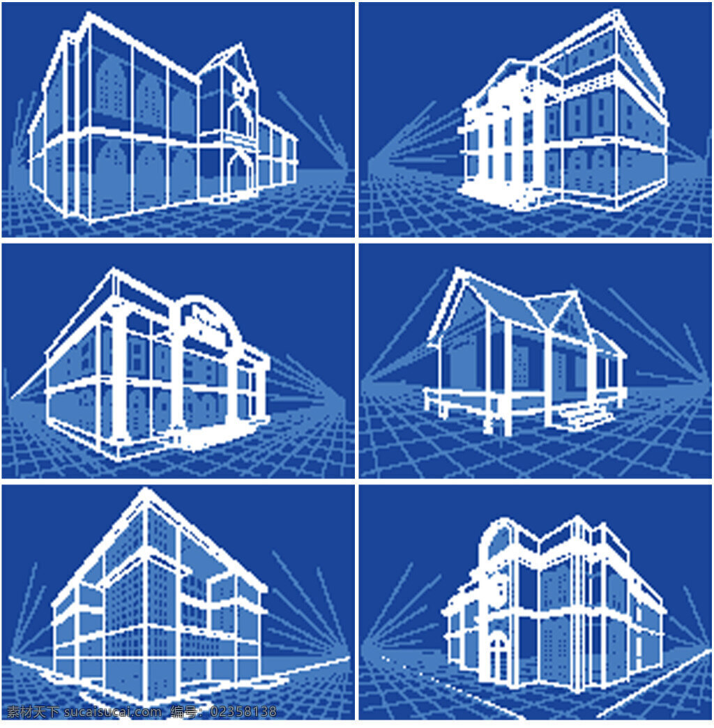 房子建筑图纸 线条 房子 建筑 图纸 蓝色