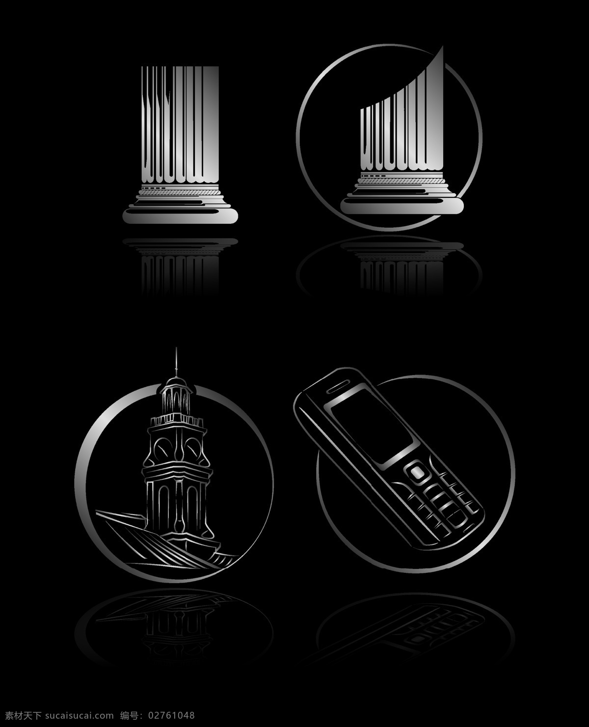 黑色 logo1 手机 柱子 谏玪ogo1 圆 矢量设计图 矢量 psd源文件 logo设计