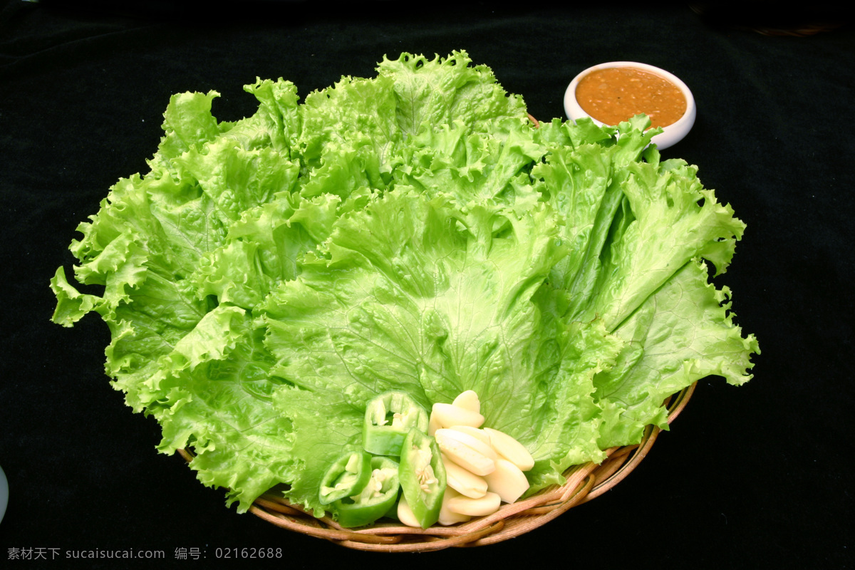 生菜 蔬菜 绿色 田园 大蒜子 青椒 酱 食物 原料 餐饮美食 食物原料 摄影图库