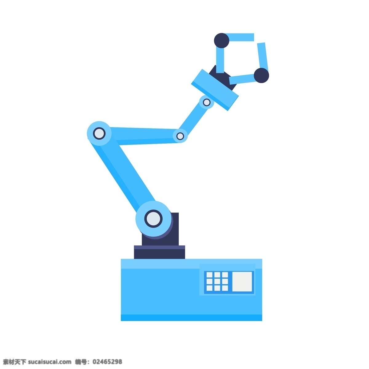 科技 机器 手臂 人工智能 蓝色 装饰 矢量 商用 图标 装饰图标 机器人 机器手