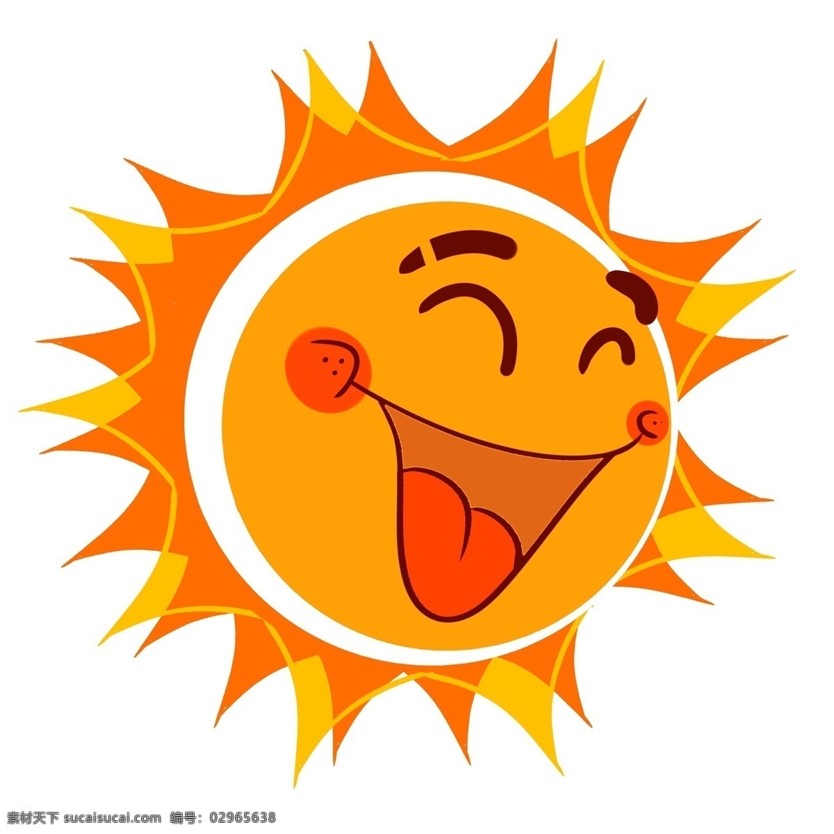 开心 笑脸 太阳 插画 圆圆的太阳 开心的太阳 卡通插画 笑脸插画 微笑插画 愉快插画 高兴插画
