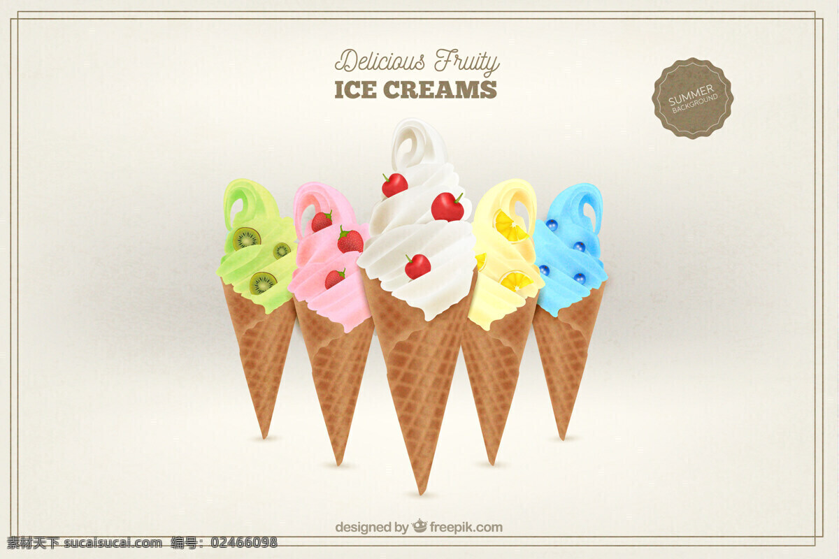 美味 水果 冰淇淋 背景 的背景下 食品 夏天 冰 甜 甜点 吃的季节 好吃 味道 冷却 季节 清爽
