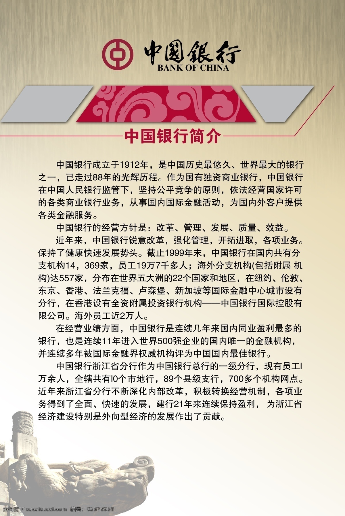 简介模版 中国银行 简介 标志 模版 广告设计模板 源文件