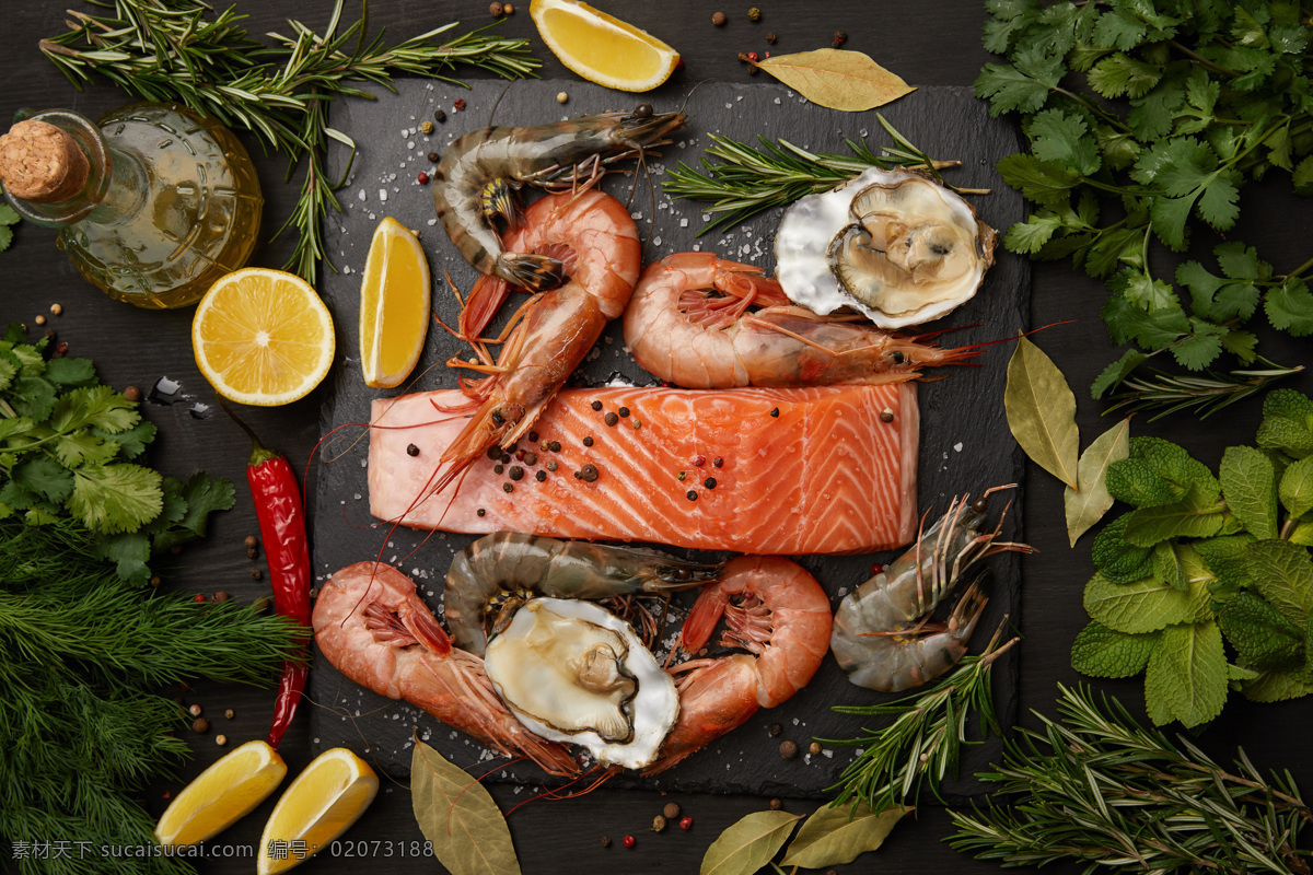 三文鱼 大虾 美食 背景 海报 素材图片 食物 中药 水果 类 餐饮美食
