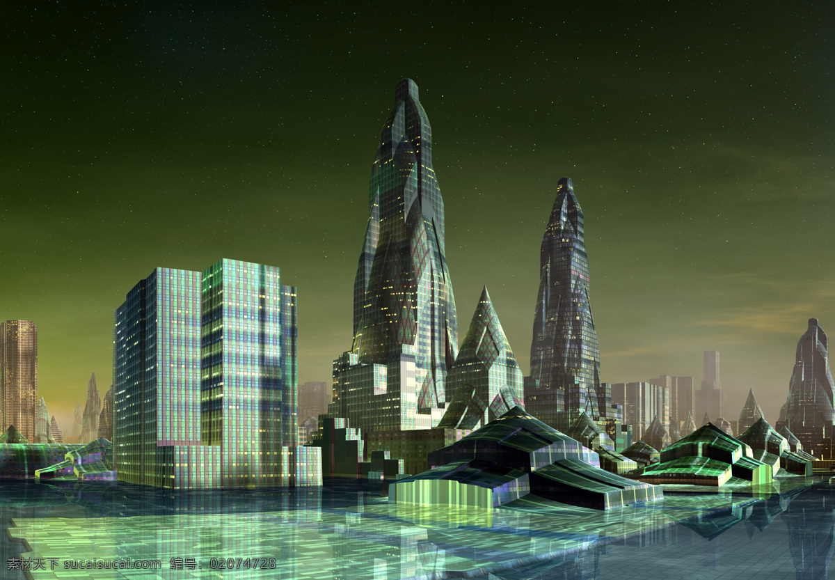 未来 城市 插画 未来城市 城市cg插画 游戏动漫城市 未来建筑 高楼大厦 摩天大楼 城市风光 环境家居