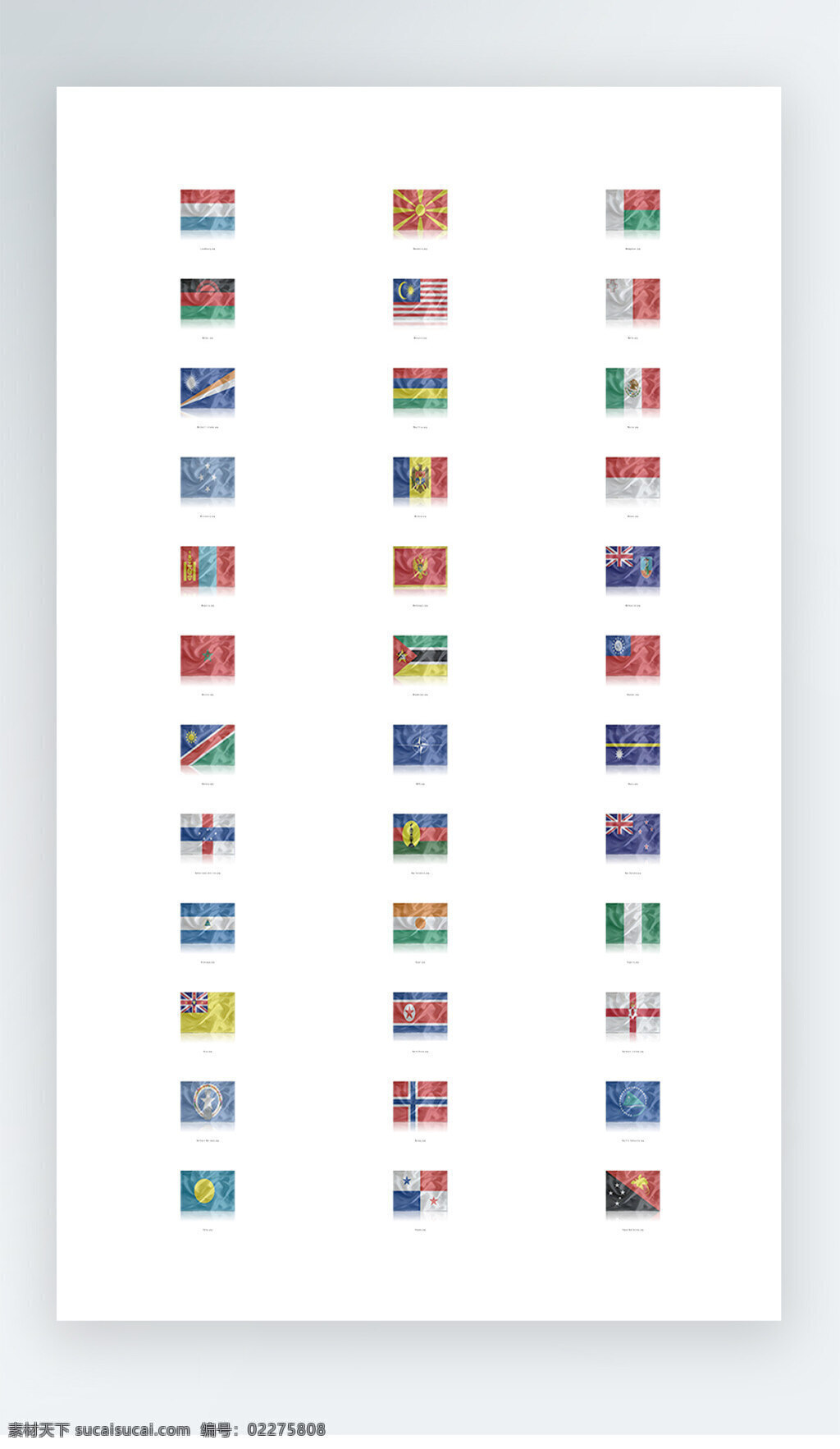 国旗 图标 彩色 写实 图标素材 国旗图标