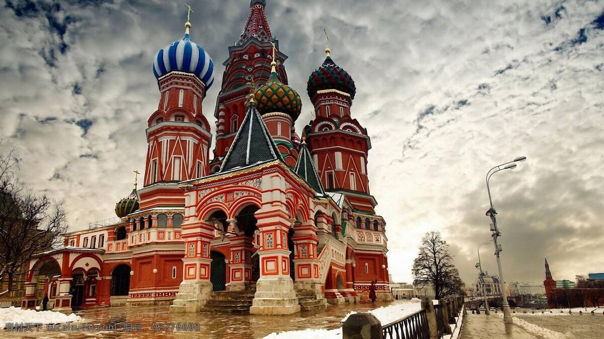 克林姆林宫 欧式建筑 俄罗斯 莫斯科 天空 树 积雪 灰色天空 旅游摄影 国外旅游