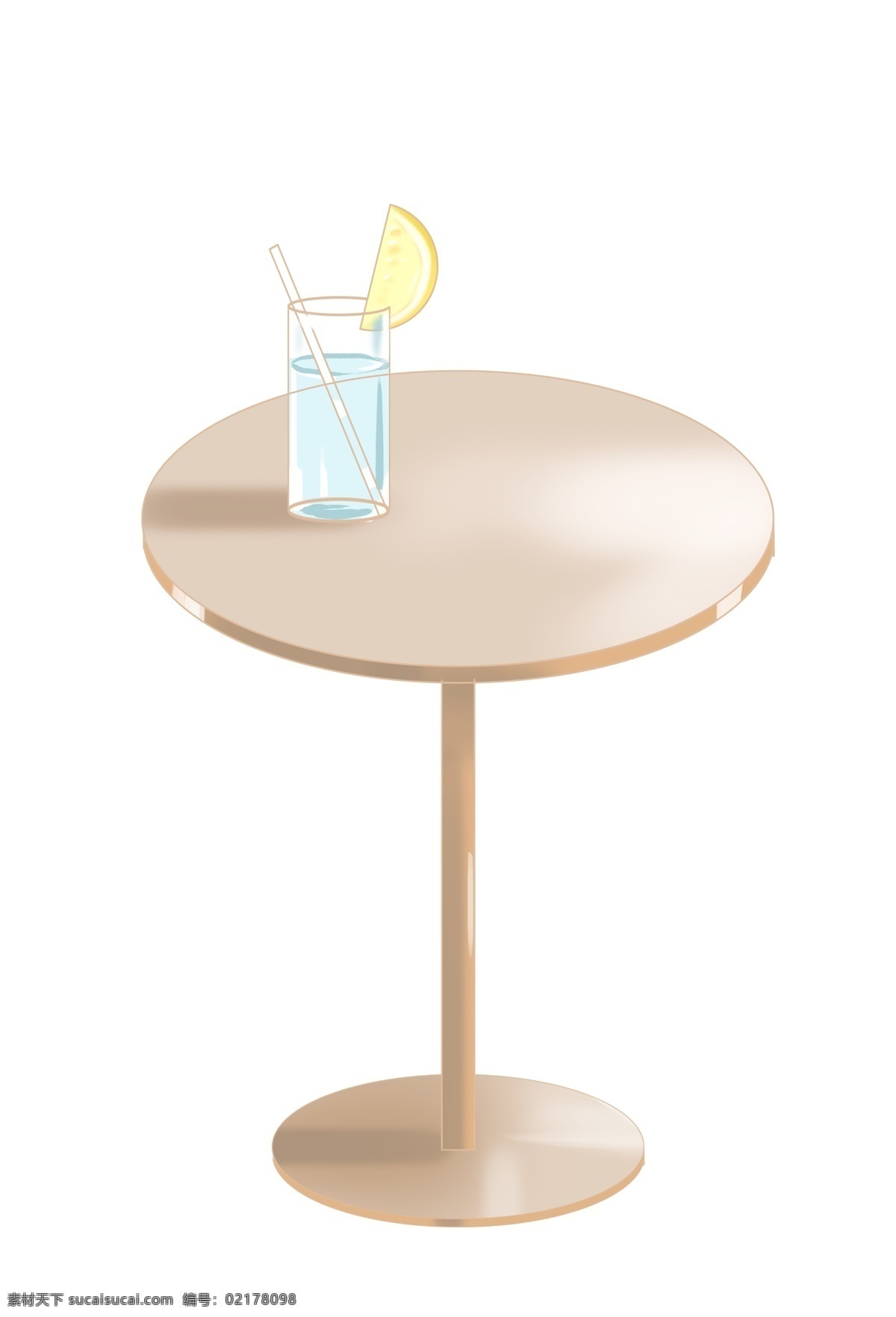 冷饮 桌子 背景 免 扣 夏日冷饮 厚涂风格 柠檬冰水 金属桌子 可自行组合 背景免扣 写实风格