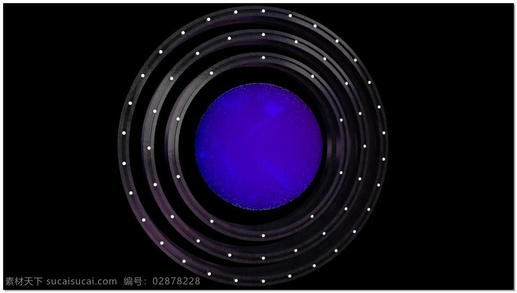 蓝色 球体 运动 轨道 视频 环绕 宇宙 视频素材 动态视频素材