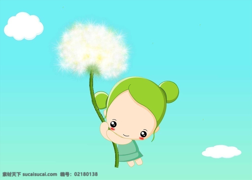 蒲公英动画 小女生 摇头晃脑 卡巴卡巴 眼睛 一闪一闪 可爱 卡通 人物 女孩 flash 动态 动画 多媒体 动画素材 fla