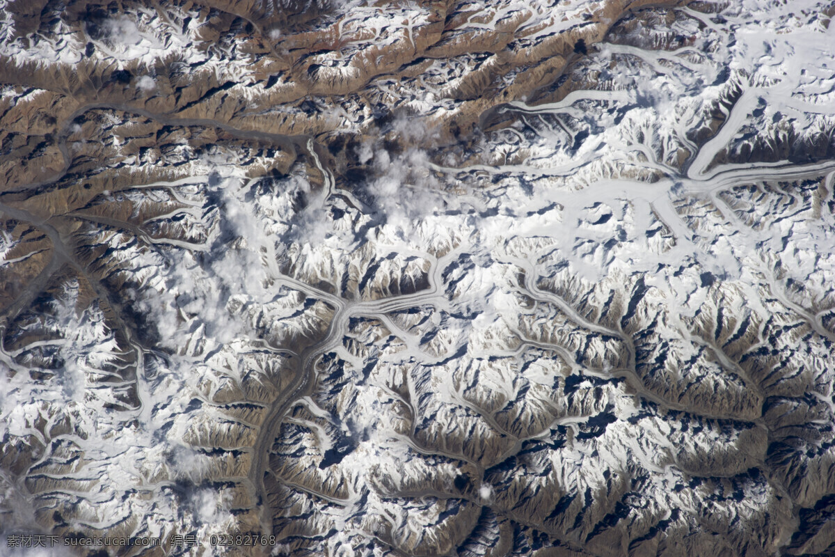 喀喇昆仑山脉 nasa 美国太空总署 地图 地理 卫星照片 卫星拍摄 卫星地图 遥感 卫星影像 三维地图 卫星云图 谷歌地图 自然景观