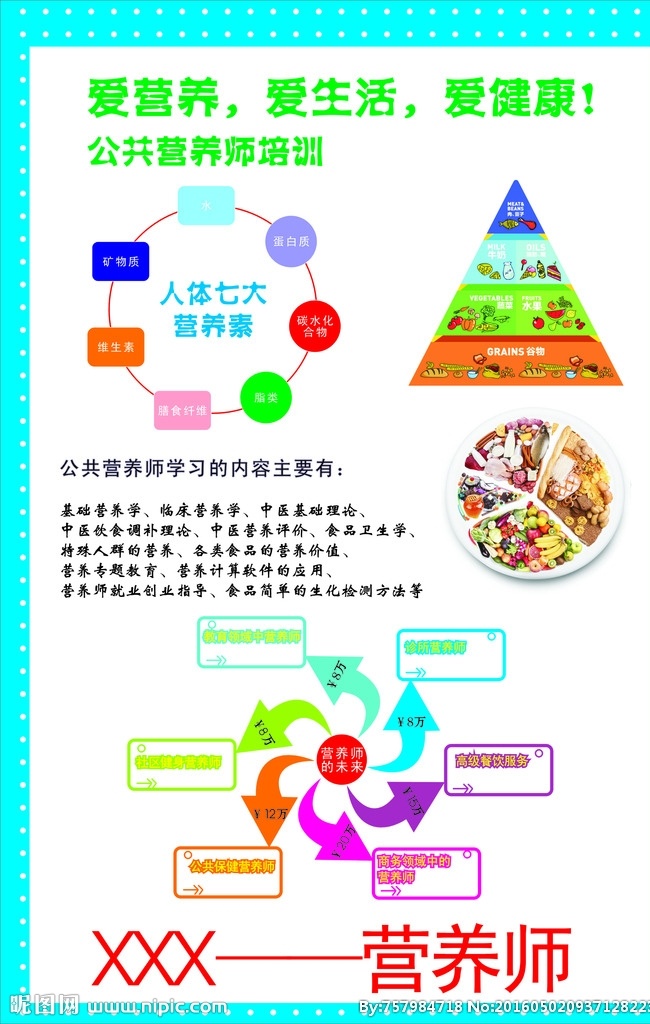 营养师 培训 人体营养素 金字塔 食物