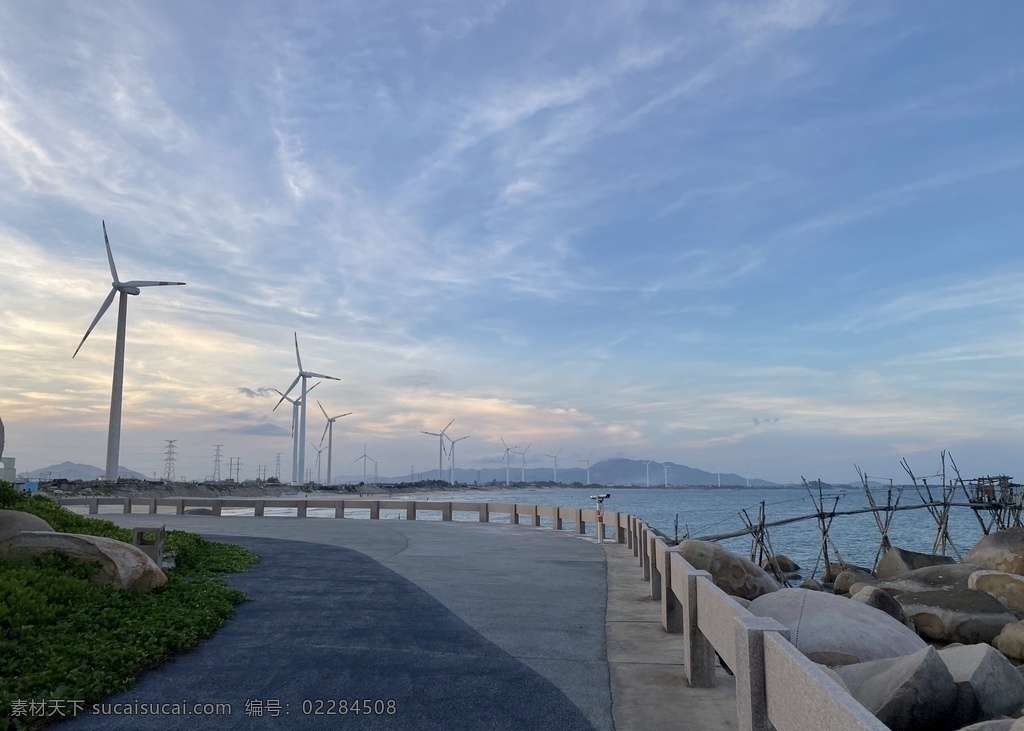 六鳌抽象画廊 沙滩 大海 风车 黄昏 海边 自然景观 自然风景