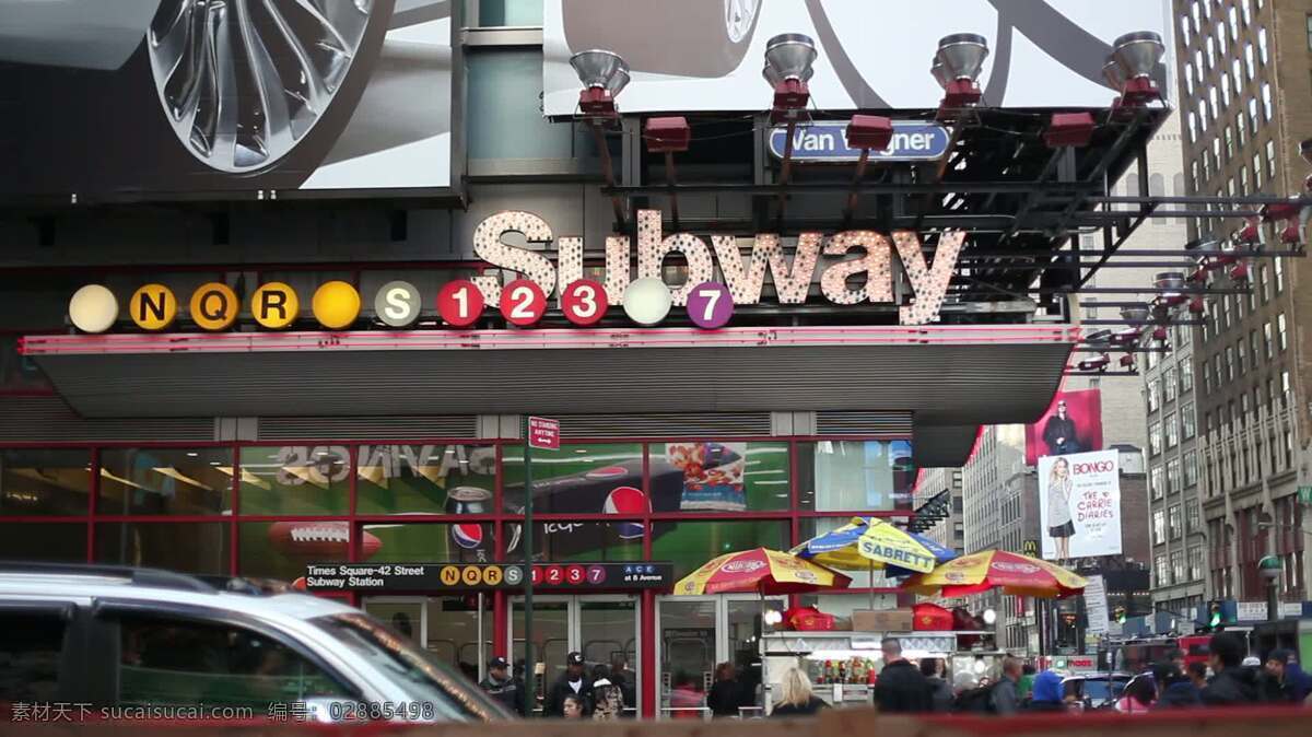 纽约时代广场地铁入口素材图片下载-素材编号02885498-素材天下图库