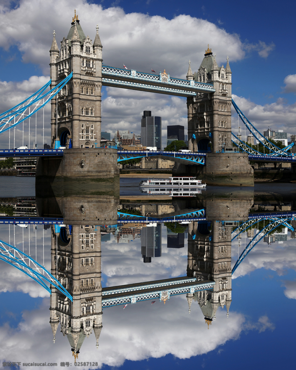 蓝天 下 伦敦 塔桥 白云 天空 伦敦塔桥 伦敦风景 城市风景 英国旅游景点 建筑设计 环境家居