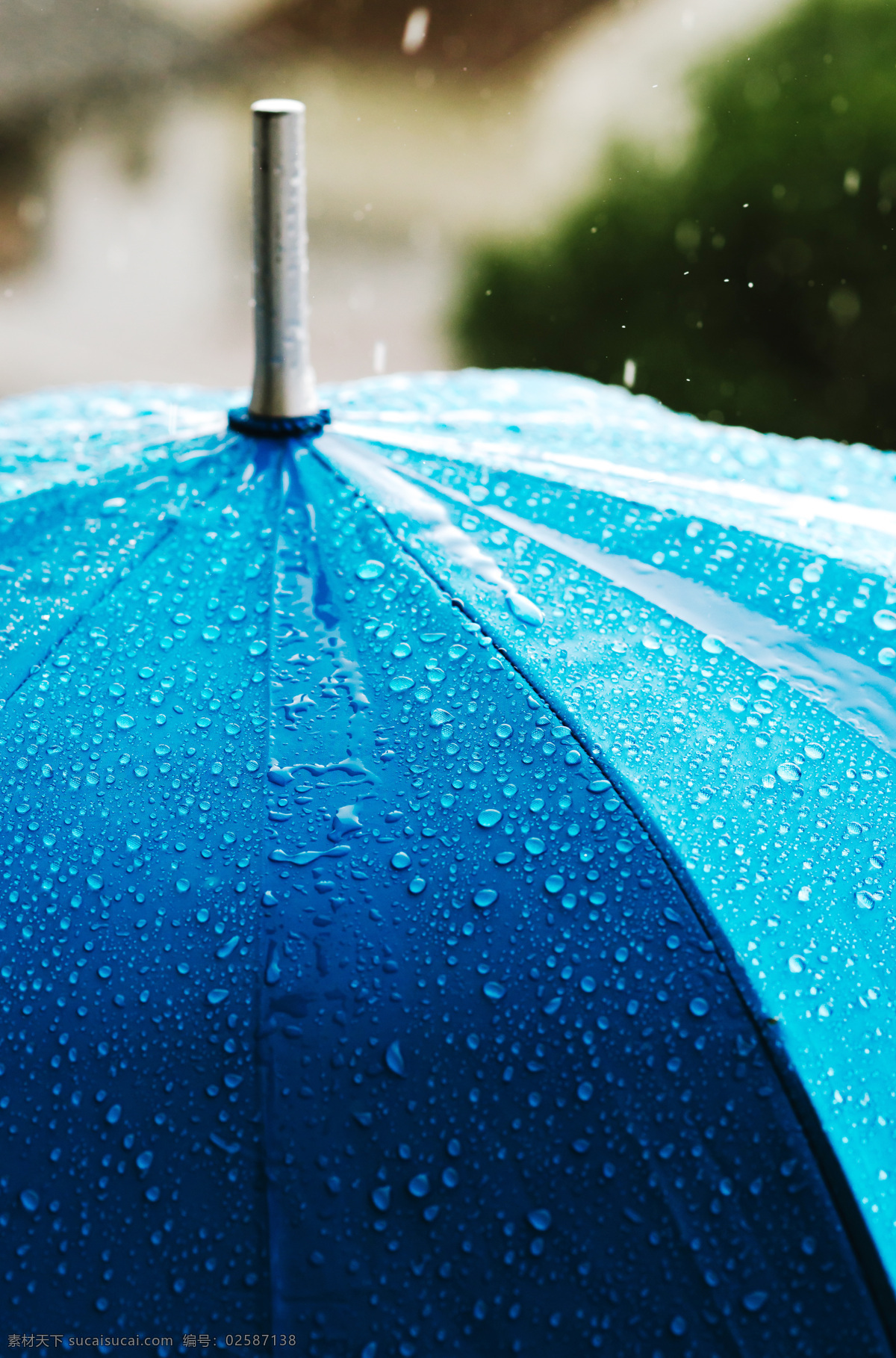 雨 中 蓝色 伞 蓝色伞 大伞 雨中 大雨 淋雨 下雨 雨天 天气 其他风光 风景图片