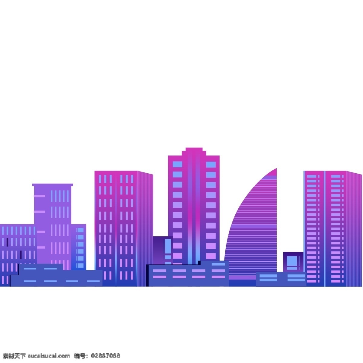 扁平化 城市 楼房 剪影 商用 元素 紫色 时尚 城市剪影 建筑剪影 简约设计 楼房剪影 psd设计