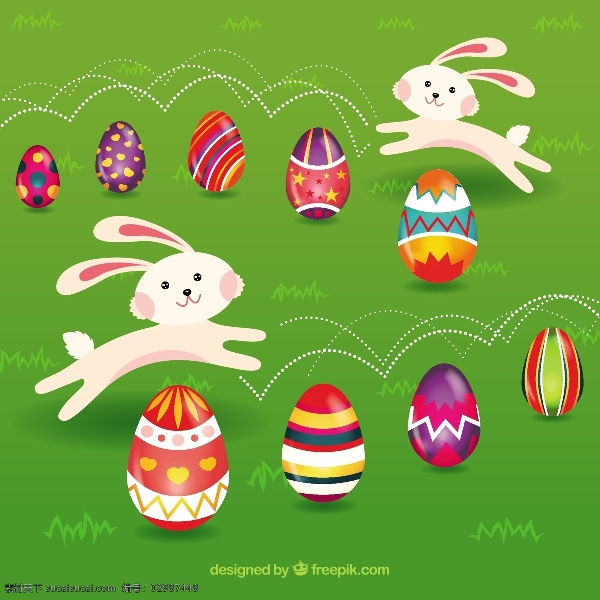复活节彩蛋 复活节 可爱 假日 兔子 鸡蛋 快乐 现场 幸福 草甸 传统 俏皮的兔子 装饰