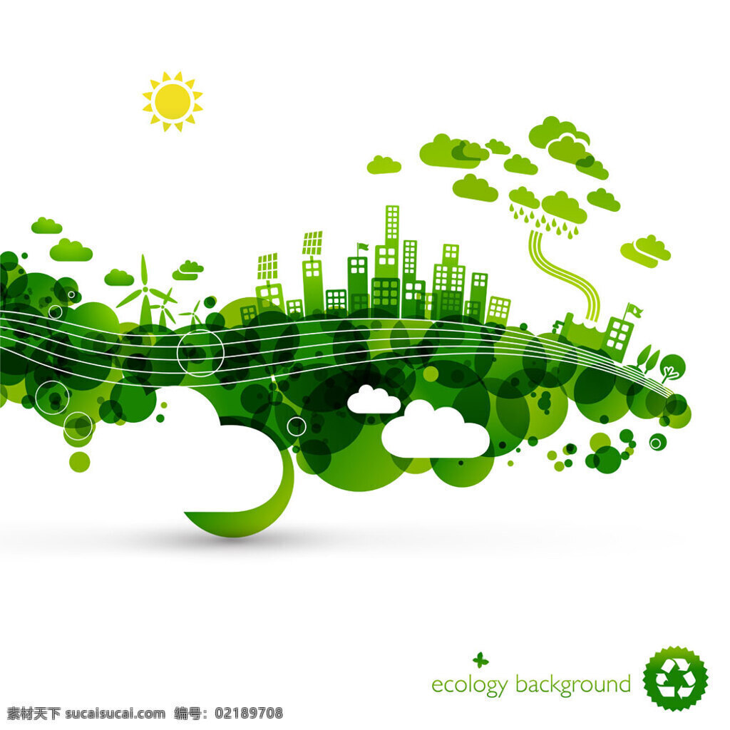 创意 节能环保 海报 模板下载 生态环保图标 空间环境 矢量素材