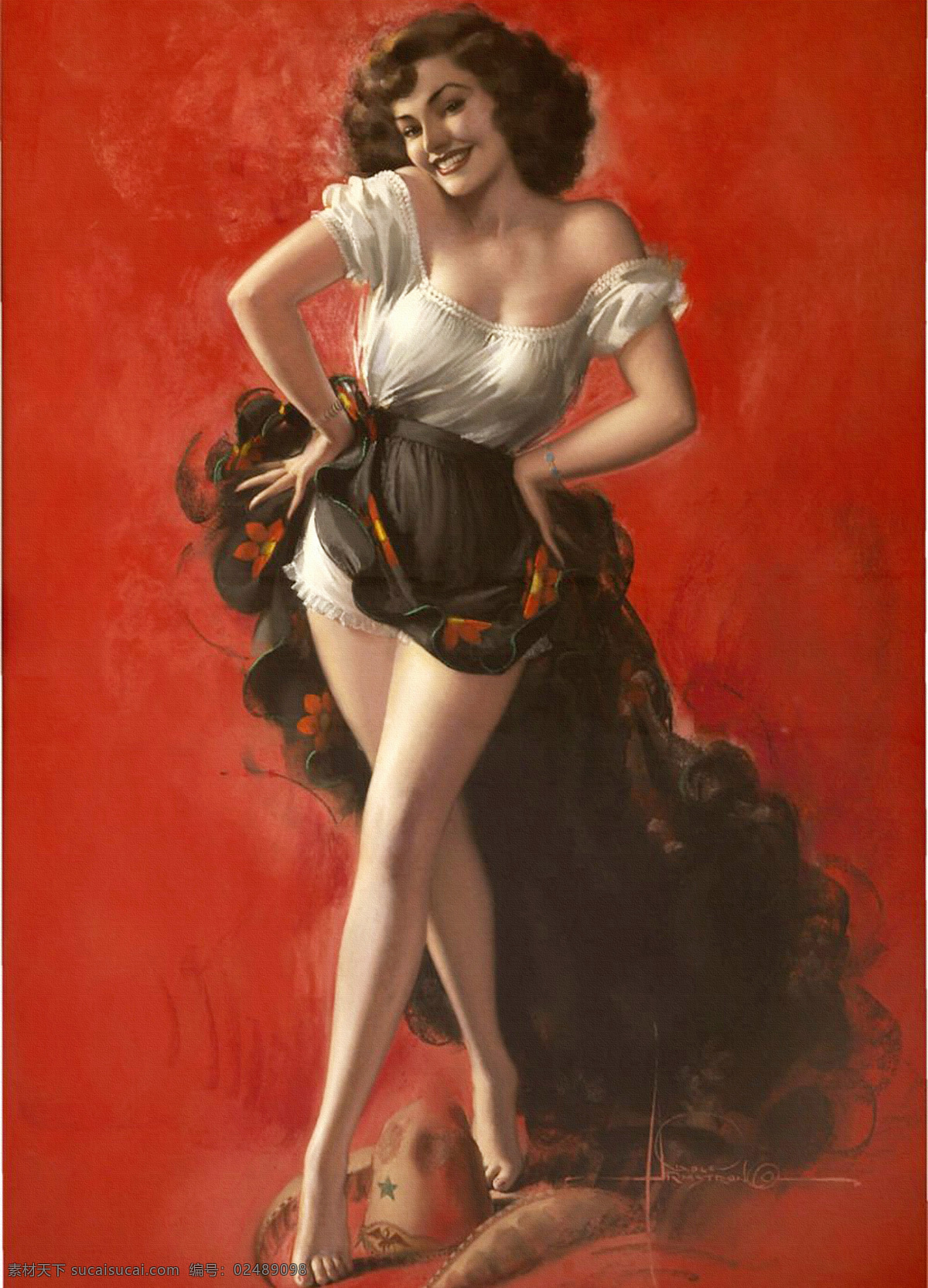 复古 欧美美女 插画 人物 绘画 pin up女郎插画 美女招贴画 绘画书法 文化艺术 女性妇女 人物图库