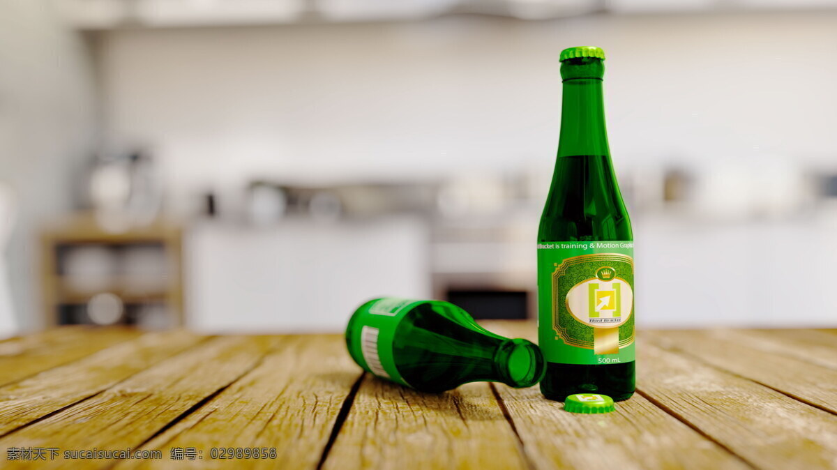 绿色 瓶装 啤酒 瓶盖 盖子 瓶子 小瓶