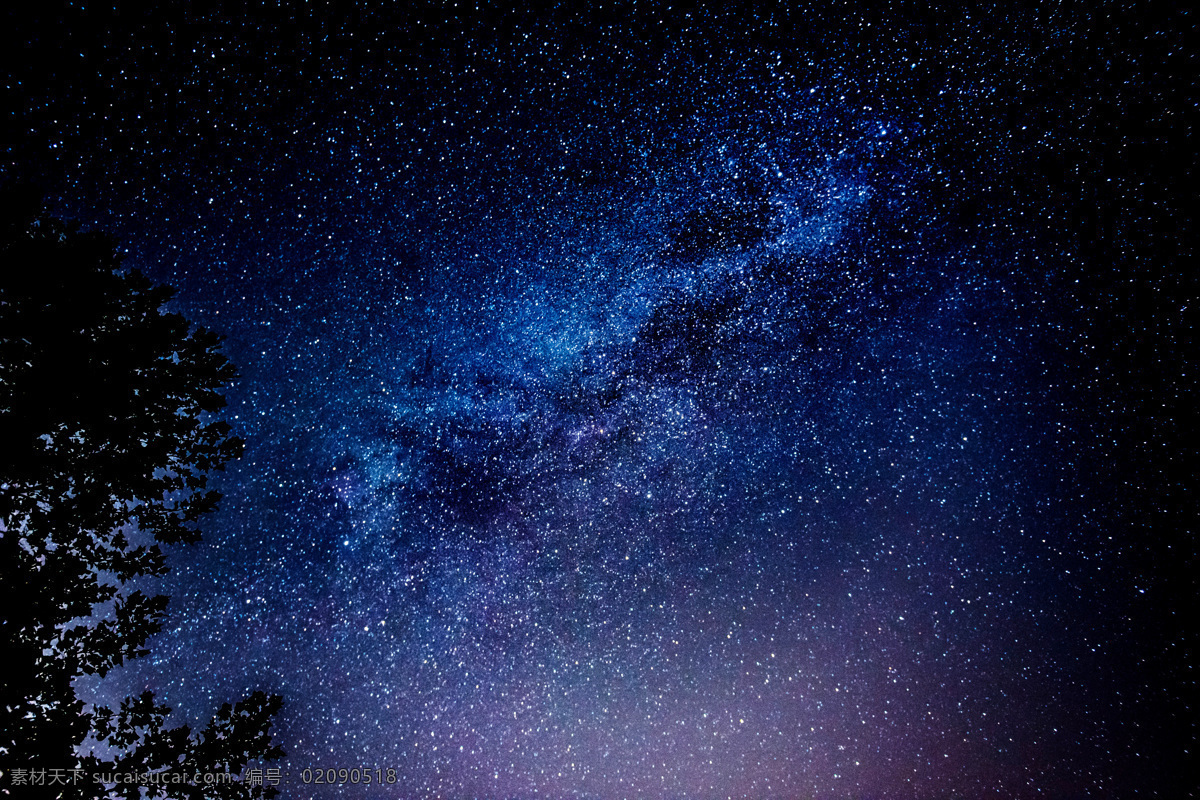 黑夜星空 夜晚星空 神秘星空 宇宙 银河 自然景观 自然风景