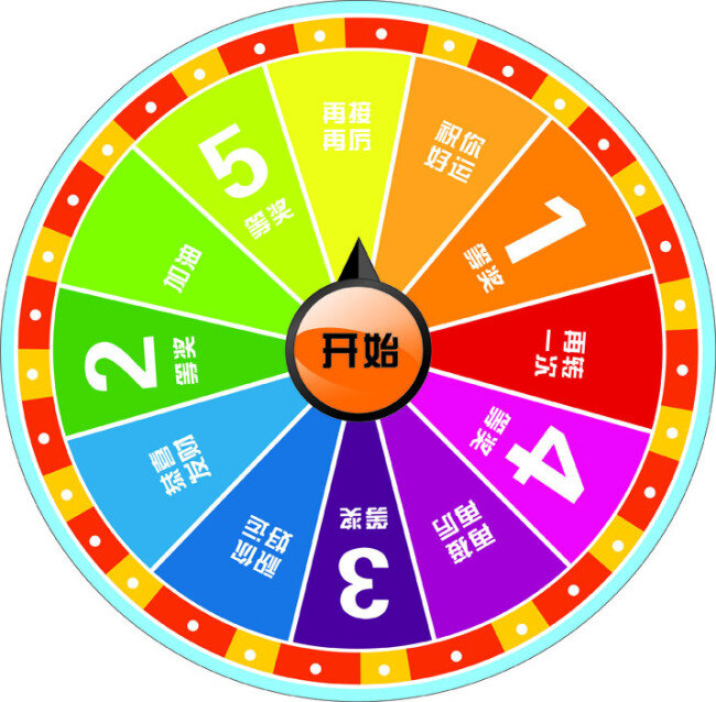 大 转盘 抽奖 奖品 轮盘 彩色大转盘 矢量图 其他矢量图