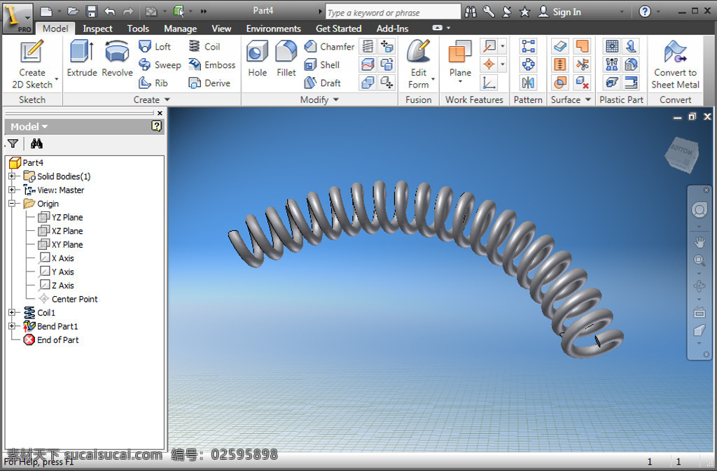 inventor 模型 如何 弯曲 线圈 autodesk designintent 3d模型素材 其他3d模型